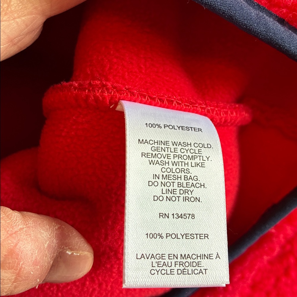 NWT Vineyard Vines Men’s Colorblock Harbor Fleece Jacket Red Velvet Sz M - Picture 7 of 7